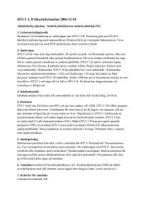 HTLV I, II läkarinformation 2006-12