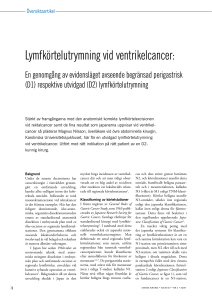 Lymfkörtelutrymning vid ventrikelcancer: