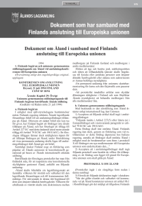 Dokument som har samband med Finlands anslutning till
