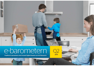 E-BArometern Q2 2015 - Svensk Digital Handel