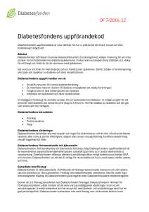 Diabetesfondens uppförandekod