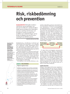 Risk, riskbedömning och prevention - Nils