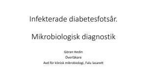 Infekterade diabetesfotsår, mikrobiologisk diagnostik