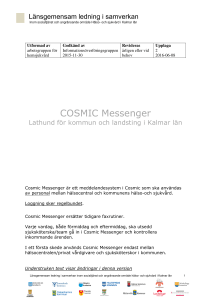 COSMIC Messenger - Regionförbundet i Kalmar län
