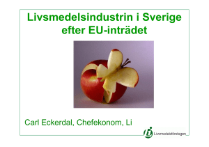 Livsmedelsindustrin i Sverige efter EU