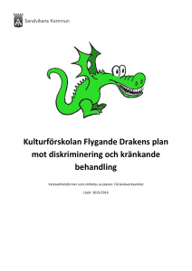 Likabehandlingsplan för kulturförskolan Flygande draken 2015-2016