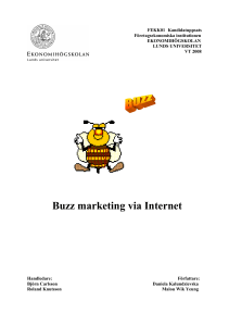 Buzz marketing via Internet