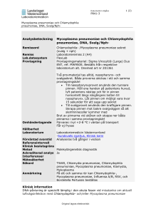 Mycoplasma pneumoniae och Chlamydophila pneumoniae, DNA