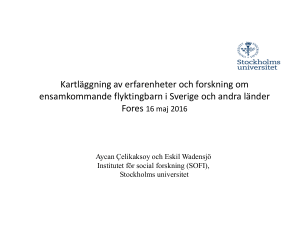 Eskil Wadensjös presentation