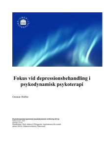 Affektfokus vid depressionsbehandling hos psykodynamiskt