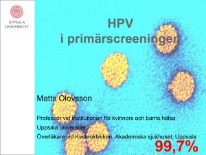 Primär HPV-screening i Uppsala