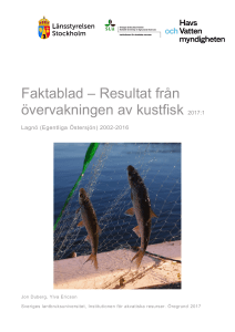 Faktablad – Resultat från övervakningen av kustfisk 2017:1