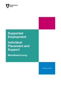 Individual Placement and Support (IPS)