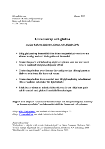 Glukossirap och glukos - Chalmers Publication Library