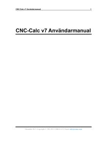 CIMCO CNC-Calc v7 Dokumentation