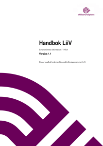 Handbok LiiV - eHälsomyndigheten