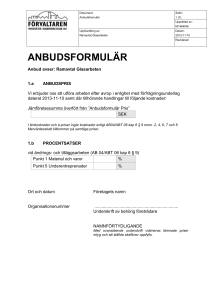 anbudsformulär