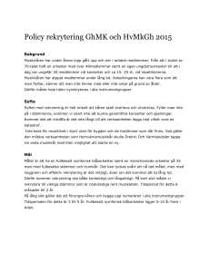 Policy rekrytering GhMK och HvMkGh 2015