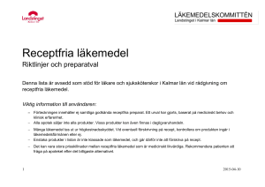 Receptfria läkemedel - Landstinget i Kalmar län