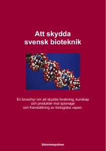Att skydda svensk bioteknik, En broschyr om att