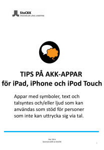 Tips på AKK appar för iPad, iPhone och iPod Touch