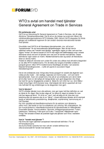WTO:s avtal om handel med tjänster General Agreement on Trade in