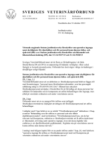 Remissvar D8 och D9 - Sveriges Veterinärförbund