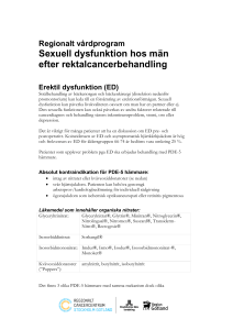 Sexuell dysfunktion hos män efter rektalcancerbehandling