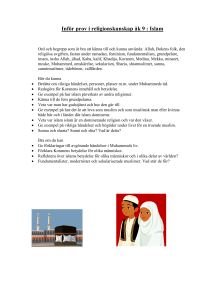 Inför prov i religionskunskap : Islam
