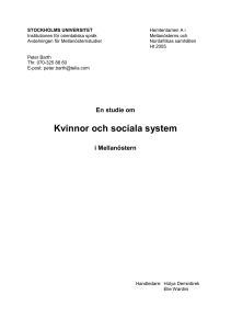 Kvinnor och sociala system