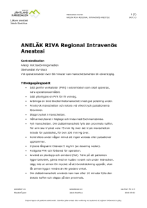ANELÄK RIVA Regional Intravenös Anestesi
