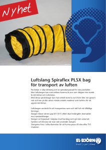 Luftslang Spiraflex PLSX bag för transport av luften