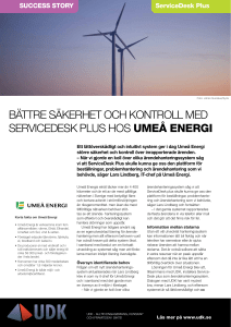 Bättre säkerhet och kontroll med servicedesk Plus hos Umeå energi