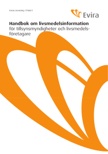 Handbok om livsmedelsinformation för tillsynsmyndigheter