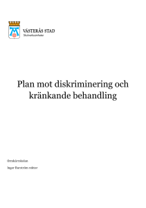 Plan mot diskriminering och kränkande behandling