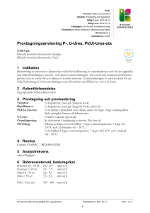 Provtagningsanvisning P-, U-Urea, Pt(U)-Urea-uts