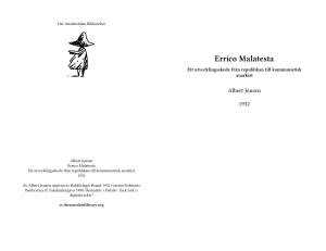 Errico Malatesta - Anarkistiska Biblioteket