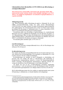 (LVFS 2010:4) om tillverkning av extemporeläkemedel