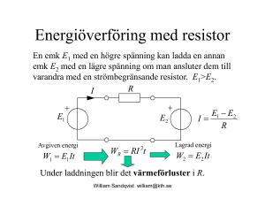 Energiöverföring med resistor