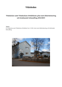 Vitåskolan Vitåskolan samt Vitåskolans fritidshems plan mot