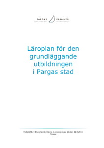 Läroplan för den grundläggande utbildningen i Pargas stad