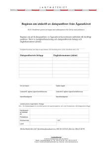 Datapantbrev - utskrift från Ägararkivet, begäran