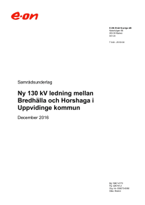 Ny 130 kV ledning mellan Bredhälla och Horshaga i