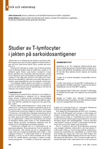 Studier av T-lymfocyter i jakten på sarkoidosantigener