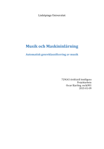 Musik och Maskininlärning - IDA.LiU.se