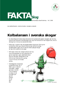 Kolbalansen i svenska skogar