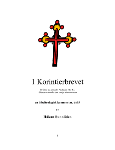 1 korintierbrevet - Värnamo Pastorat