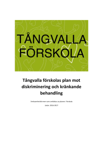 Tångvalla förskolas plan mot diskriminering och