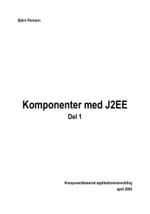 Komponenter med J2EE