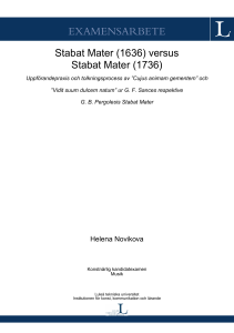 Stabat Mater (1636) versus Stabat Mater (1736): Uppförandepraxis